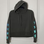 Ivory Ella  Cropped Hoodie Metallic Foil Stars XS Photo 3