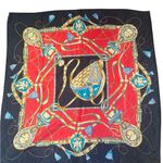 Vintage‎ red black scarf art print gold Multiple Photo 0