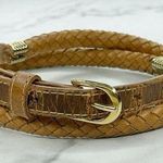 The Great New York Belt Co Brown Vintage Barrel Braided Leather Belt Size Small Photo 0