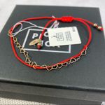 NWT Picky Pica Silver Bracelet with combination of Hearts and Red String Photo 2