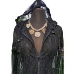 Cache Black Peek A Boo Lace Hoodie Front Zip Cover Up Top New NWT $148 Photo 0