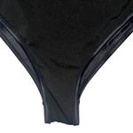 Womens Swimsuit One Piece Black Size Large Cutout Plunging Neck High Thigh Sexy Photo 7