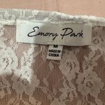 Emory park  White Lace Strapless Top Photo 1