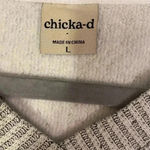 Chicka-d Women’s Grey Pullover V-neck North Dakota Sweater By Size L NWOT Photo 5