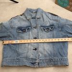 Free People  Sequin Glam Denim Jacket in Indigo Blue Size Small Photo 12