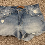 joe's jeans  Light Blue Distressed Denim Shorts Photo 0