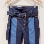 Honey Punch  High Waisted Contrast Cotton Jeans with Belt Size S Preowned Photo 2