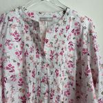 Woman Within  Floral Button Down White Blouse 22/24 Photo 2