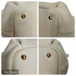 Miu Miu Pebbled Leather Crossbody Shoulder Hand Bag Satchel East West Off White Photo 11