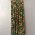 Emily Stacy Floral Maxi Skirt Small NWT Green Photo 1