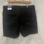 Old Navy  Black Denim Jeans Womens Size 14 Slouchy Straight High Rise New Raw Hem Photo 3