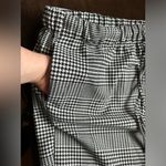Houndstooth C By One Black & White  Pattern Capri Casual Pants Sz XL  T 16. Photo 2