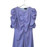 Kate Spade  Ruched Puff Sleeve Polka Dot Midi Dress Size 8 Photo 3