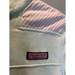 Vineyard Vines Mint Green with Pink Strip Shoulders 3/4 Zip Shep Shirt Medium Photo 3