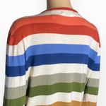 Orvis  striped silk blend button up cardigan Sz Medium Photo 5