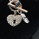 Guess New  Pave Heart & G Toggle Necklace Photo 1