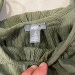 Aerie  Sleeveless Green Tiered Gauze Lace Trim Boho Romper w/Pockets Women’s XS Photo 2