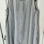 Kenar  100% Linen Striped Mini Tank Shift Dress Size 2 Photo 0