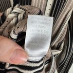 Ming Wang  Striped‎ Ribbed Knit Cardigan Sweater Small Neutral Stretch Minimalist Photo 5