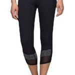 Lululemon If You’re Lucky Black & Heathered Gray Crop Capri Leggings Size 4 Photo 0