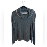 Free People Beach Gray Colorblock Cocoon Cowl Neck Pullover Photo 2