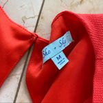 She & Sky Red Double Lined Romper Sz Medium Photo 2