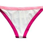 l*space L  Vacay White Pink Ribbed Bikini Bottom Stretch Women's Size Small NWOT Photo 4