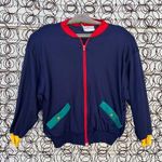 Vintage 90s Peter Popovitch Petite cardigan sweatshirt primary color LARGE? Blue Photo 0