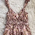 Cleobella Stella Midi Dress in Geo Print Brown Neutral Ruffle Size Small Photo 12