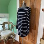 Reformation  Junia Knit Tee Shirt Dress Nautical Navy/White Stripe - Size Small Photo 4