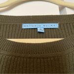 Antonio Melani Antonio Milano 100% Wool Sweater Size Medium Olive Green Photo 1