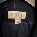 Petite Sophisticate Blue, Green, Maroon and Yellow Pinstripe Blazer Size 10‎ Blue Photo 2