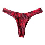 SheIn SZ M red snake print bikini bottoms Photo 2