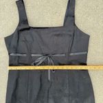 Vintage 90s L.L. Martin Black Baby Doll Square Neck Sleeveless Dress Brocade 14M Size 14 Photo 6