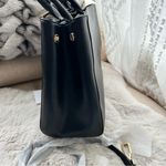 Charles and Keith  Black Top Handle Large Work Handbag with Crossbody Strap EUC Photo 6