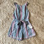 frame denim Frame Linen Striped Romper NEW Size Small Photo 4