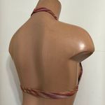 frankie's bikinis Frankie’s Bikinis x Hailee Steinfeld Eden Halter Bikini Top in Pink Disco Photo 5