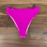 Lulus  Ribbed High Waisted Bikini Bottoms Fuchsia Pink Size M Photo 1