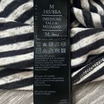 ALLSAINTS  Black Cream Striped Boat Neck Dolman Long Sleeve Semi Sheer Top Size M Photo 4