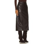 Enza Costa Soft Faux Leather Trouser Skirt in Espresso 2 Medium Womens Vegan Brown Photo 2