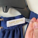 Ramy Brook  Clover Buckle Detail Fit & Flare Mini Dress Blue L Photo 4