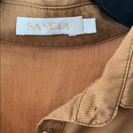 Sancia Salome Blouse Buttown Down Top Gold Tan High Low Shirt Medium Photo 4