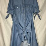 Michael Kors  Women's Chambray Wrap Around Denim Button Front Shirt Dress Sz XL Photo 7