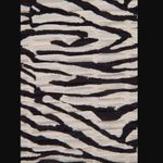 Nanushka Hierro Zebra Block Print Long Sleeve Mini Dress M Black Size M Photo 3