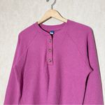 Old Navy  Women’s Longsleeve Cozy Waffle Henley T-Shirt Top in Lotus Flower M Photo 3