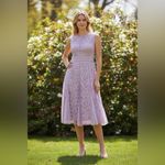 NWT Dalia MacPhee Lace & Tulle Lavender Midi Dress Photo 2
