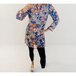 J. McLaughlin  Catalina Cloth Catalyst Floral Midi Dress Navy Multi Size XS Photo 2