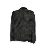 Josephine Chaus Black Gold Geometric Button Down Shirt | Petite S Retro Mod 90s Photo 2