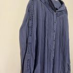 Free People  Women's Blue and Navy Blouse Photo 5
