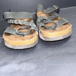 White Mountain Footbeds Hazy Black Boho Outdoor Leather Cork Sandals Sz 7 Photo 4